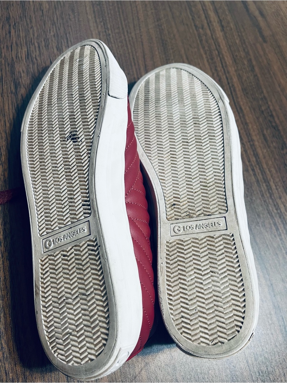 GBG Los Angeles Burgundy Quilted Lace-Up Women's Sneakers - Picture 6 of 7